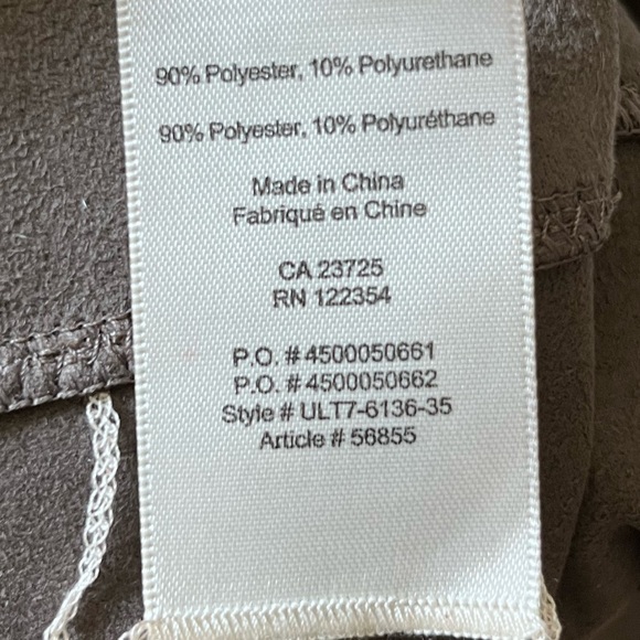 Aritzia Wilfred Taupe Gray Suede Daria High Waisted Leggings - Picture 7 of 7